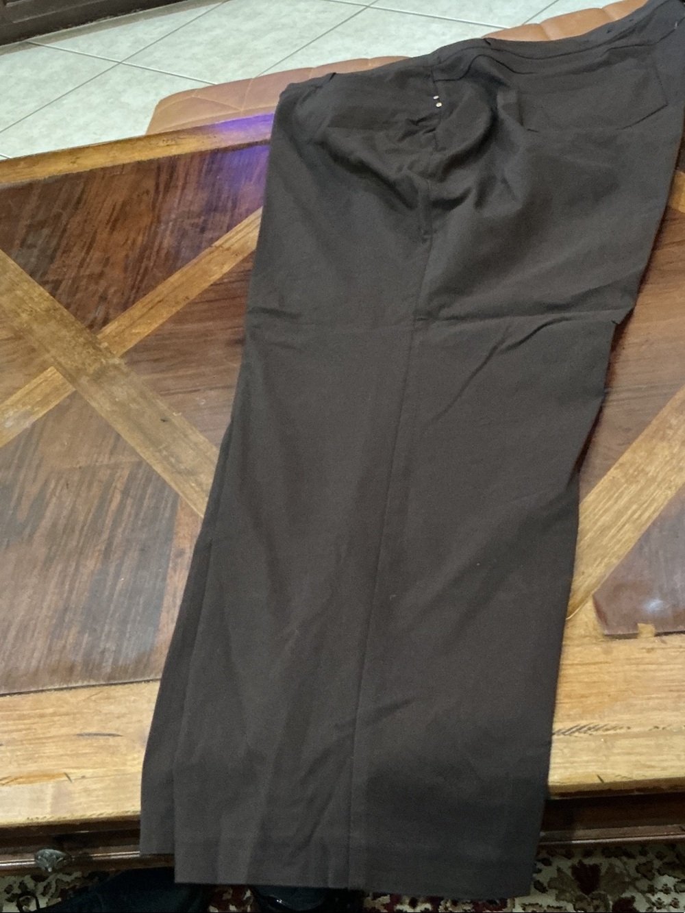 JM Collection Women's Brown Straight-Leg Trousers